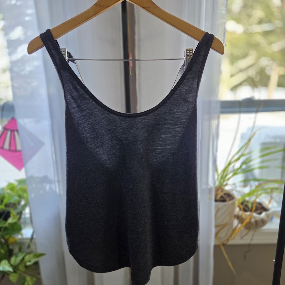 Free People Black Women's Racer Back Cropped Tank Top